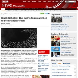 Black-Scholes: The maths formula linked to the financial crash