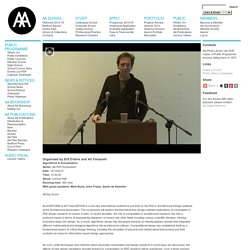 AA SCHOOL OF ARCHITECTURE - Lectures Online