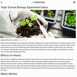 High School Biology Experiment Ideas