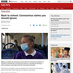 Back to school: Coronavirus claims you should ignore