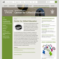W&M School of Education - Center for Gifted Education