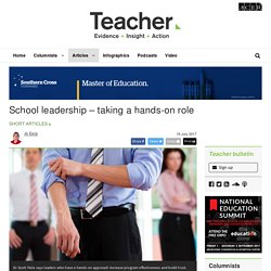 School leadership – taking a hands-on role - Teacher