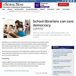 School librarians can save democracy