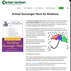 School Scavenger Hunt for Kindness