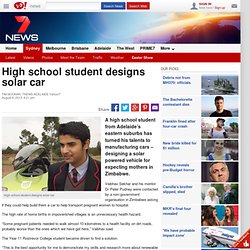High school student designs solar car