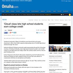 'Cloud' class lets high school students earn college credit