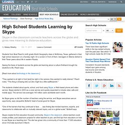 High School Students Learning by Skype