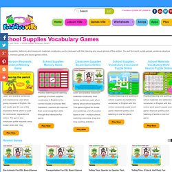 School Supplies Vocabulary Games