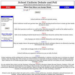 School Uniform Debate and Poll