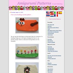 Free cat schoolbag crochet pattern ~ Amigurumi crochet patterns ~ K and J Dolls