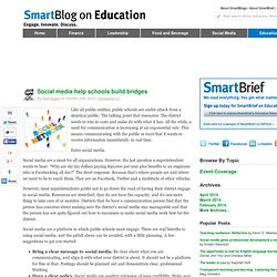 Social media helps schools build bridges SmartBlogs