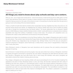 All things you need to know about play schools and day care centers.