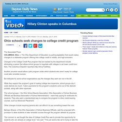 Ohio schools seek changes to college credit program
