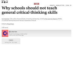 critical thinking schools today