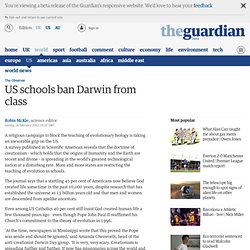 US schools ban Darwin from class