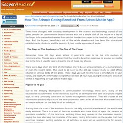 How The Schools Getting Benefited From School Mobile App?