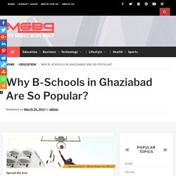 Why B-Schools in Ghaziabad Are So Popular?