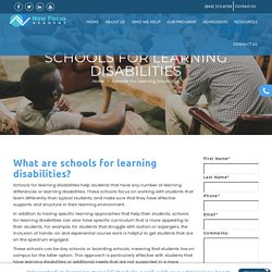Schools For Learning Disabilities - New Focus Academy