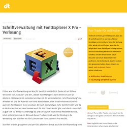 Schriftverwaltung mit FontExplorer X Pro – Verlosung
