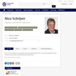 Nico Schrijver - Universiteit Leiden