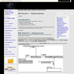 schuchert - JPA Tutorial 1 - Getting Started