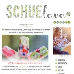schue love: DIY Fruit Popsicles