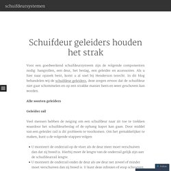 schuifdeurgeleiders