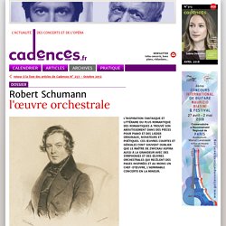 Robert Schumann - l'œuvre orchestrale