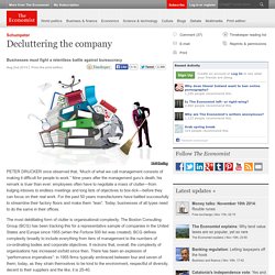 Schumpeter: Decluttering the company