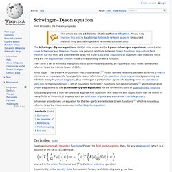 Schwinger–Dyson equation