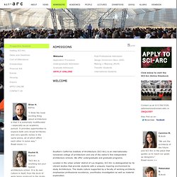 SCI-Arc: Admissions - Apply