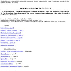 Science Against the People - the story of JASON