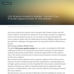 Life Science Analytics Market - Factors That Provide Op...
