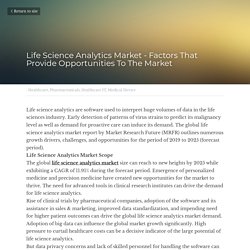 Life Science Analytics Market - Factors That Provide Op...