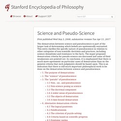 Science and Pseudo-Science