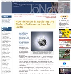 New Science 8: Applying the Stefan-Boltzmann Law to Earth