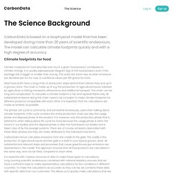The Science Background - CarbonData