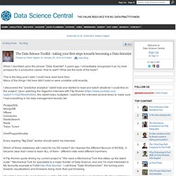 The Data Science Toolkit - taking your first steps towards becoming a Data Scientist
