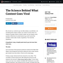 The Science Behind What Content Goes Viral