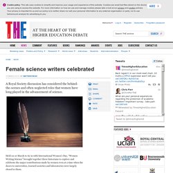 Female science writers celebrated