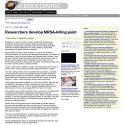 Researchers develop MRSA-killing paint