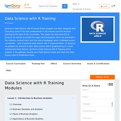 Data Science with R Online Certification Course- IgmGuru