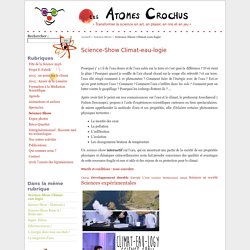Science-Show Climat-eau-logie - Les Atomes Crochus