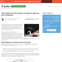 The science of self-control: 6 ways to improve your willpower