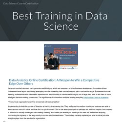 Data Science Course Certification