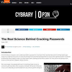 The Real Science Behind Cracking Passwords