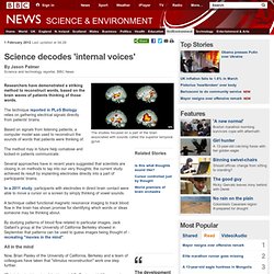 Science decodes 'internal voices'