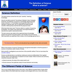 Science definition - What is science?
