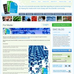 Science Media Centre » SMC Desktop Guide for Covering Science