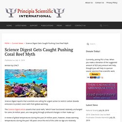 Science Digest Gets Caught Pushing Coral Reef Myth